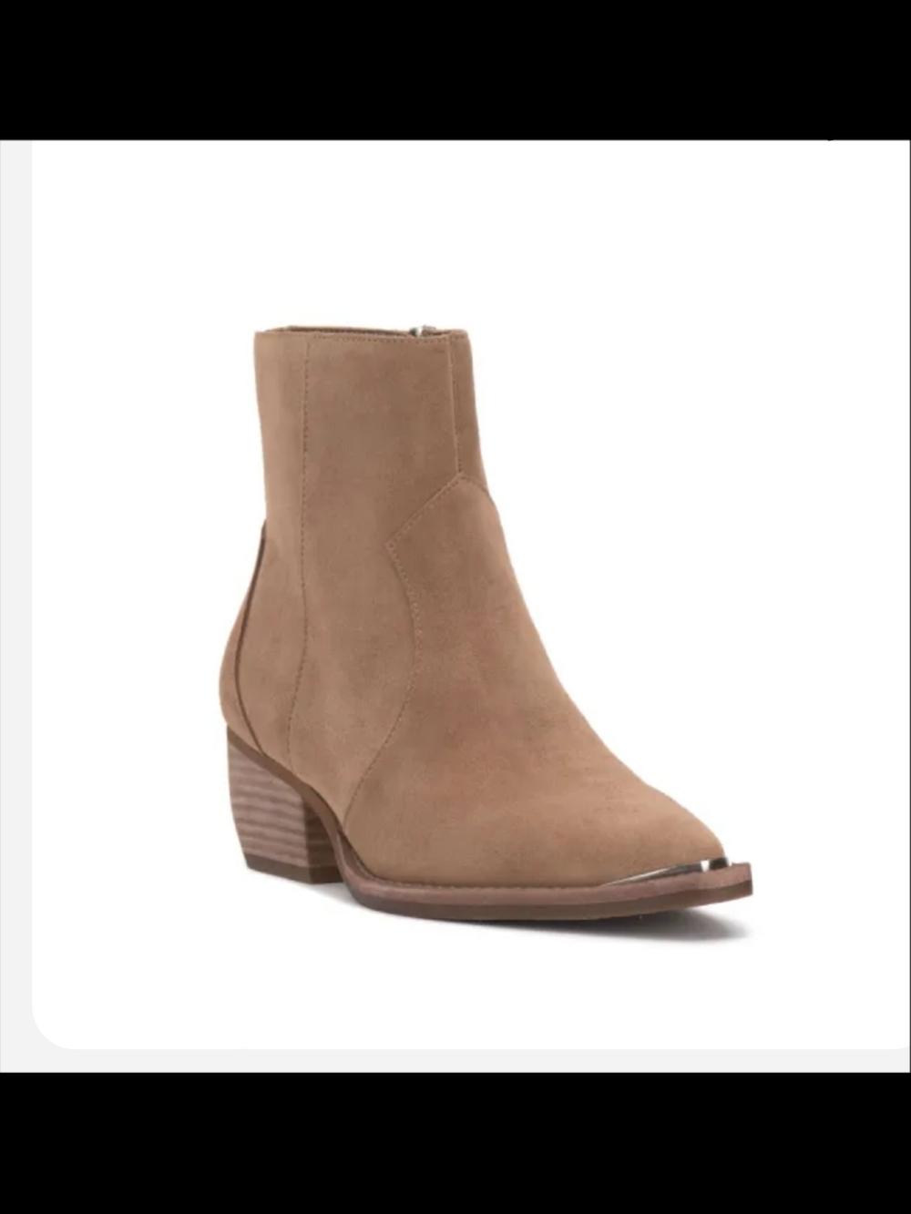 Vince Camute Payton Women Geniun Suede Ankle Boot in Taupe Western Size8M - Picture 2 of 14